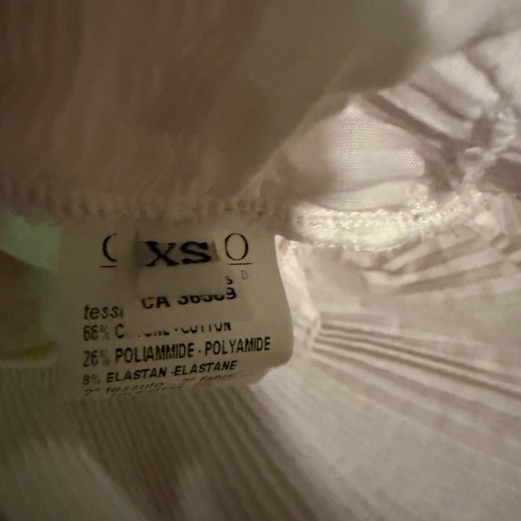 INTERMIX White Crochet Top with Pleated Sleeves- XS great condition! - Picture 7 of 7